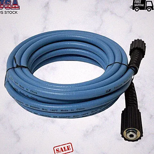 25FT 1/4-inch High Pressure Washer Hose,3600PSI M22 14mm Replacement
