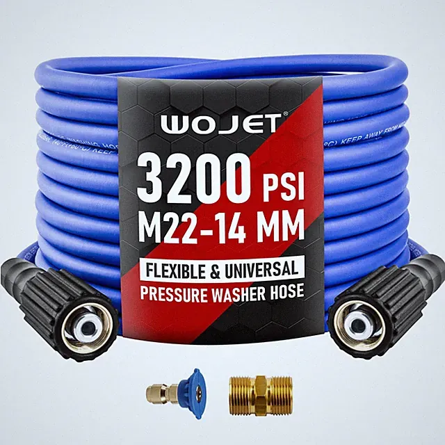 25ft 1/4in HighPressure Washer Hose M22/14mm 3200PSI for Ryobi & Greenworks