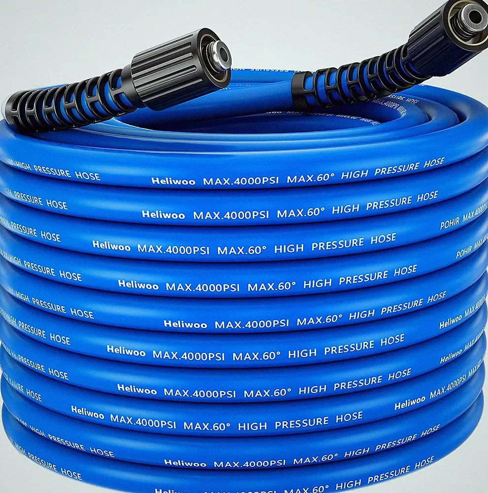 25ft 1/4in Pressure Washer Hose Kink Resistant 4000 PSI Extension M22 Fittings