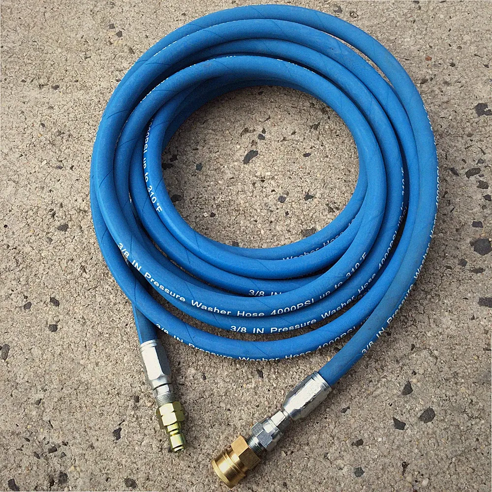 25ft 3/8" 4000PSI Blue Non-Marking Pressure Washer Hose w/ QC fittings (New)