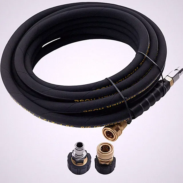 25ft 3/8" Power Pressure Washer Hose 4200PSI Steel Wire Braided w/ Coupler