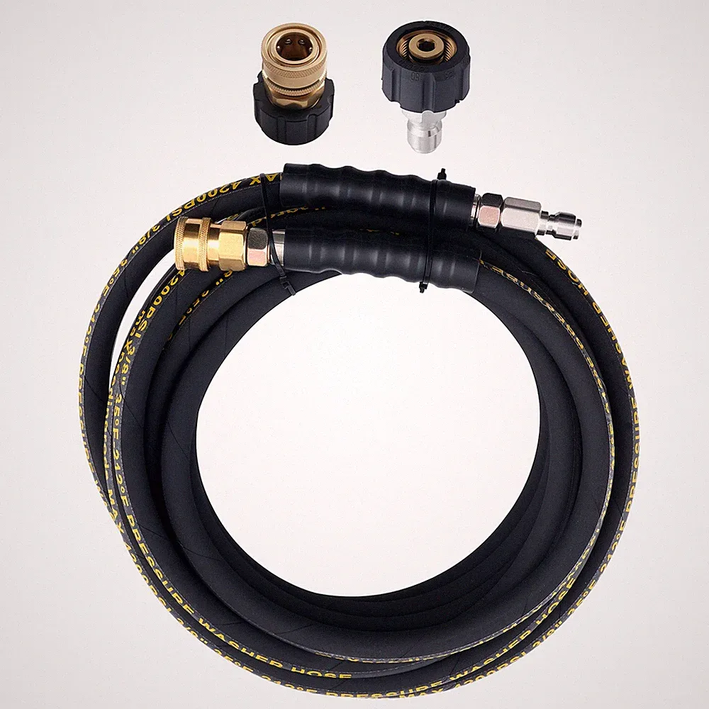 25FT 4200 PSI High Pressure Power Washer Hose 3/8" Quick Connection Extension
