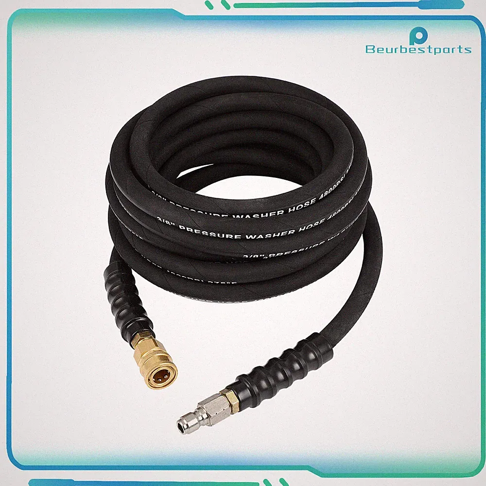 25ft 4800PSI Pressure Washer Hose 1/4" Hot/Cold Water Replacement Extension Hose