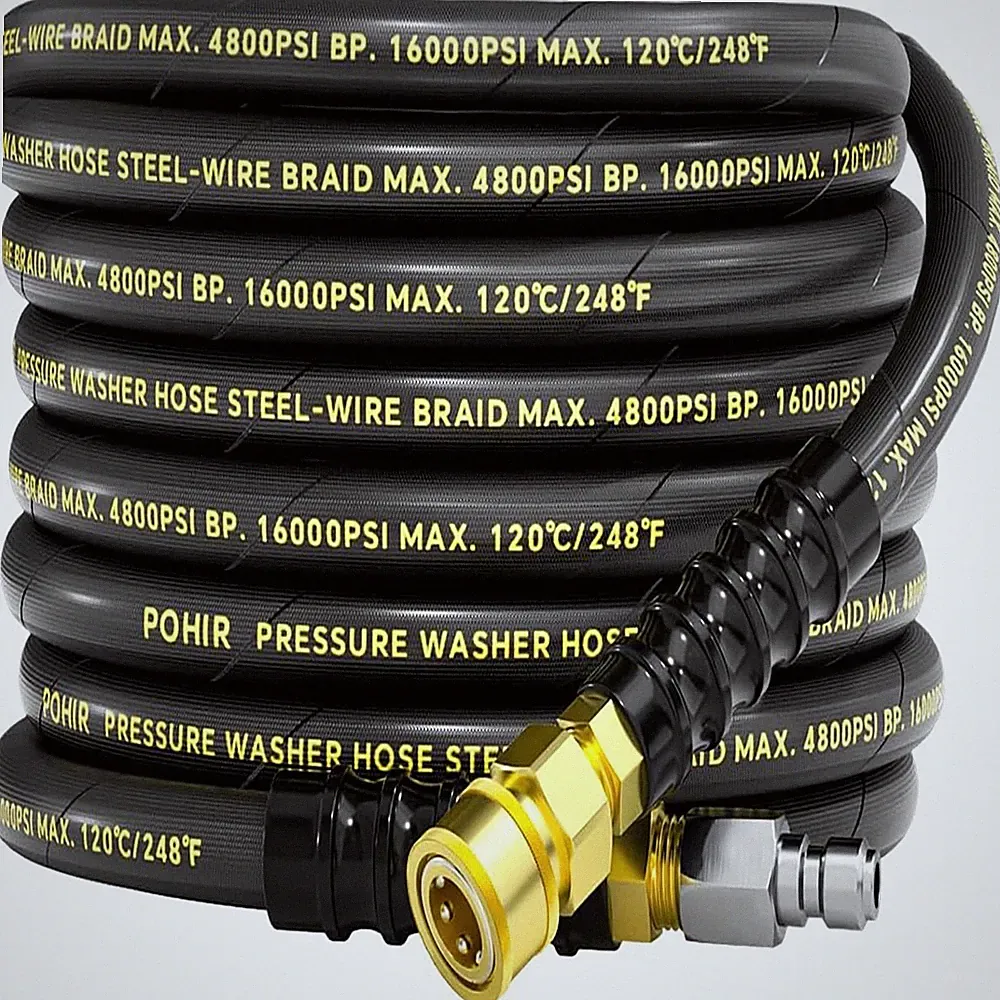 25FT 4800PSI Pressure Washer Hose 3/8" Kink Resistant Power Hose Quick Connect