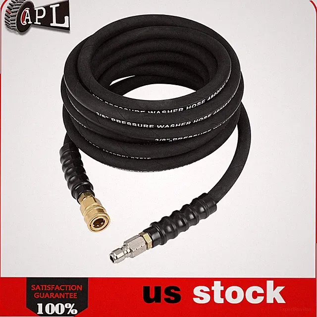 25ft Pressure Washer Hose 4000PSI 1/4" Hot/Cold Water Replacement Extension Hose