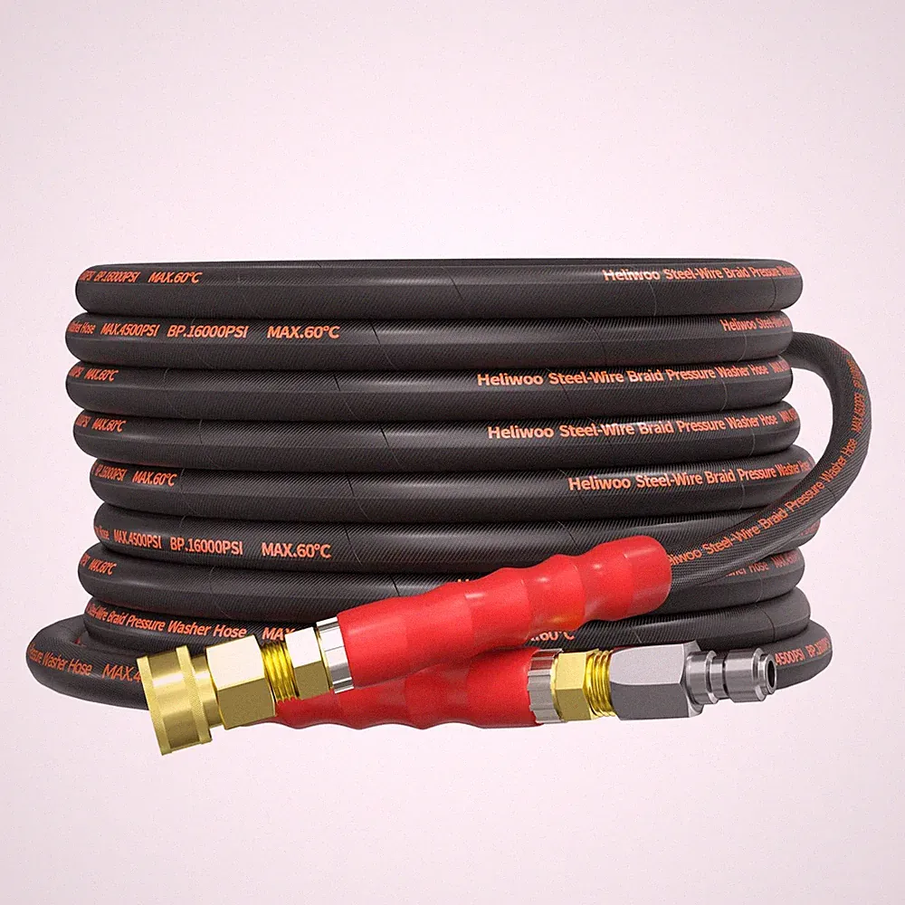 25FT Professional Pressure Washer Hose 5/16 Inch 4500PSI Steel Wire Braided