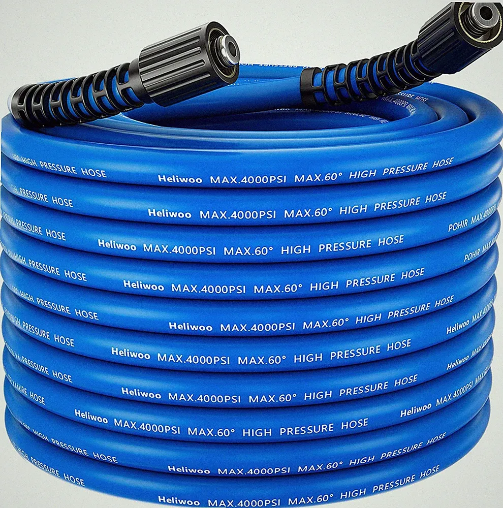 25FT x 1/4" Flexible Pressure Washer Hose 4000 PSI M22 Fittings Gas & Electric