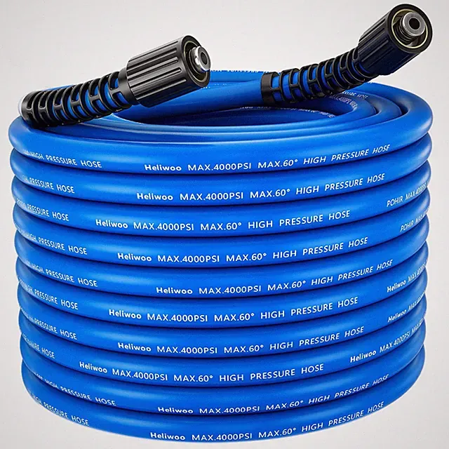 25FT x 1/4" Flexible Pressure Washer Hose | Kink Resistant | Max 4000 PSI | U...