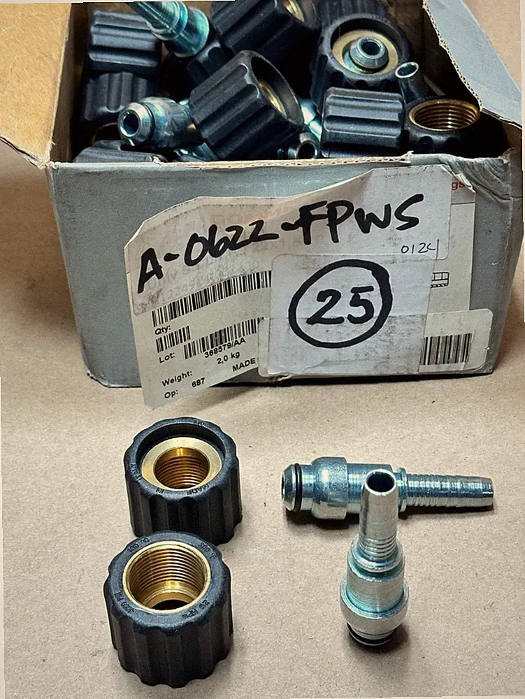 25x Pack Alfagomma Pressure Washer Type K 3/8" Hose Barb Connectors 06 M22x1.5