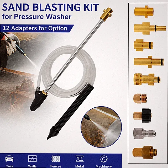 2600 PSI Sandblasting Kit for Pressure Washer Sand Blaster Attachment Power