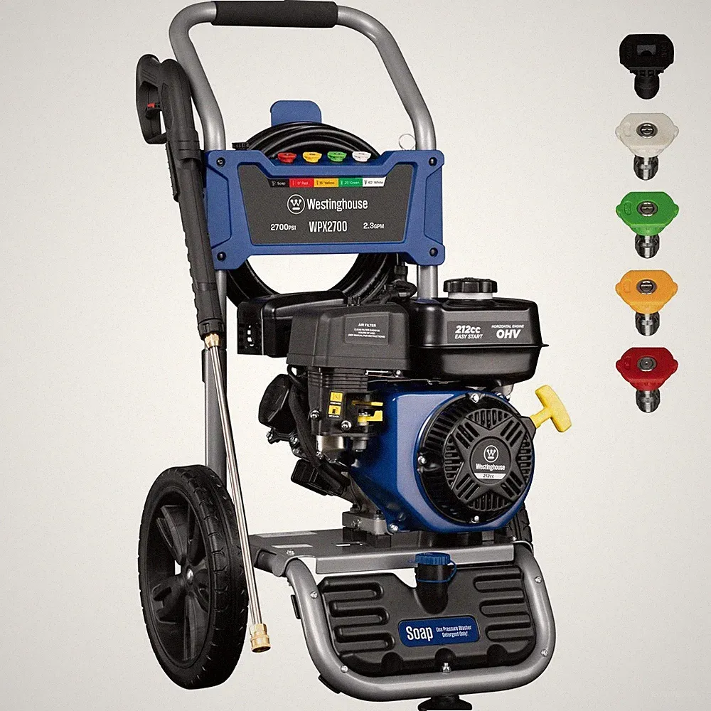 2700 Max PSI 2.3 Max GPM Gas Pressure Washer Detergent Tank Cold Water Cleaner