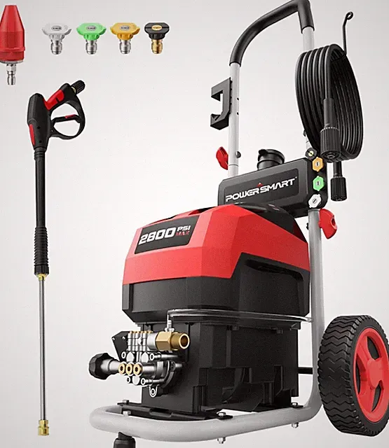 2800 PSI Electric Pressure Washer with Foam Tank & 5 Nozzles Portable Cleaner