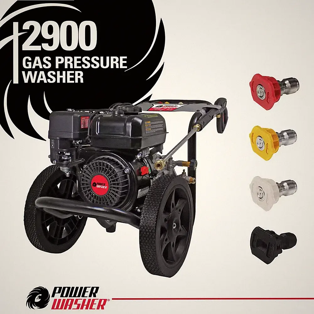 2900 PSI 2.4 GPM Gas Pressure Washer, Maintenance-Free Pump, Reliable Residentia