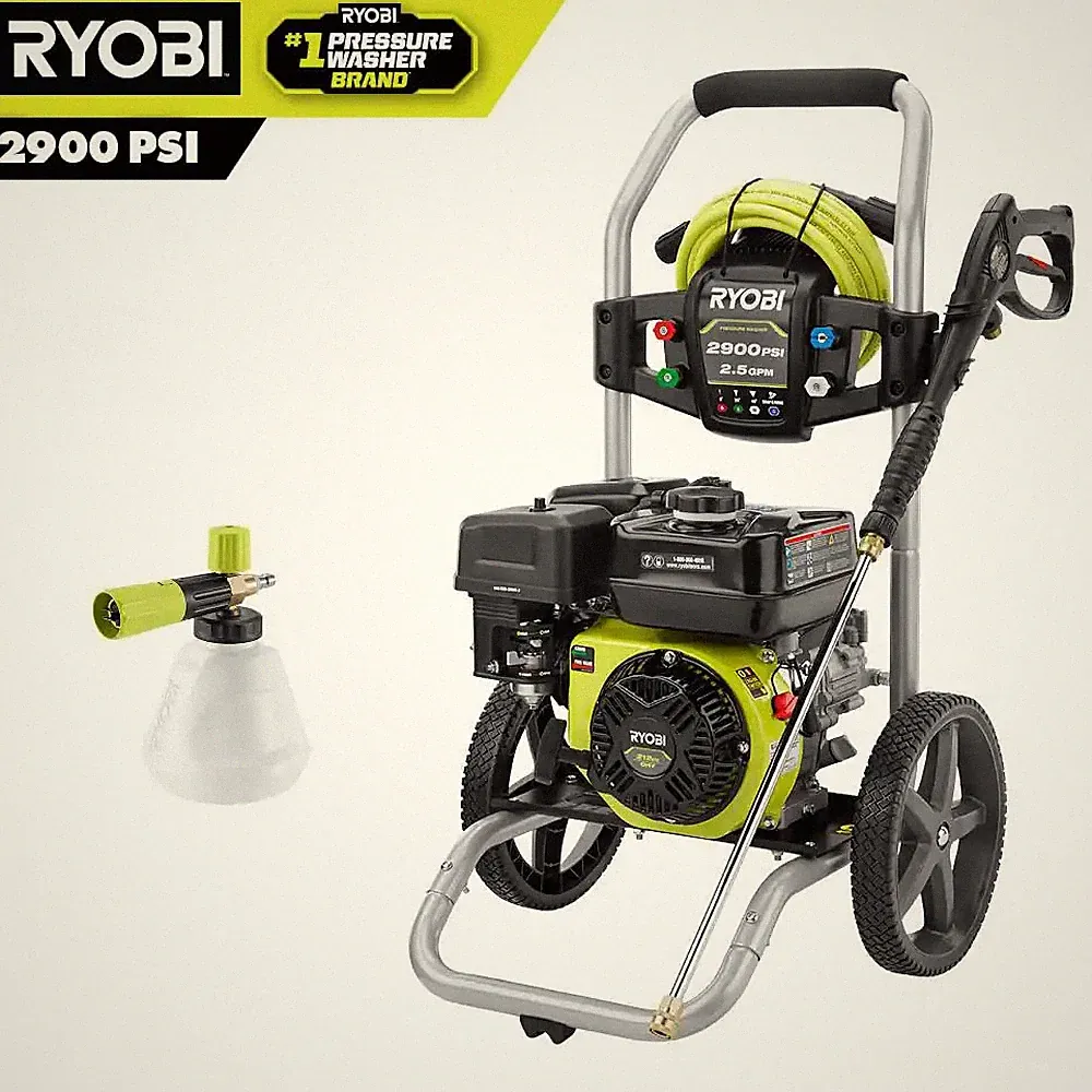 2900 PSI 2.5 GPM Cold Water Gas Pressure Washer with 212Cc Engine and Premium Fo