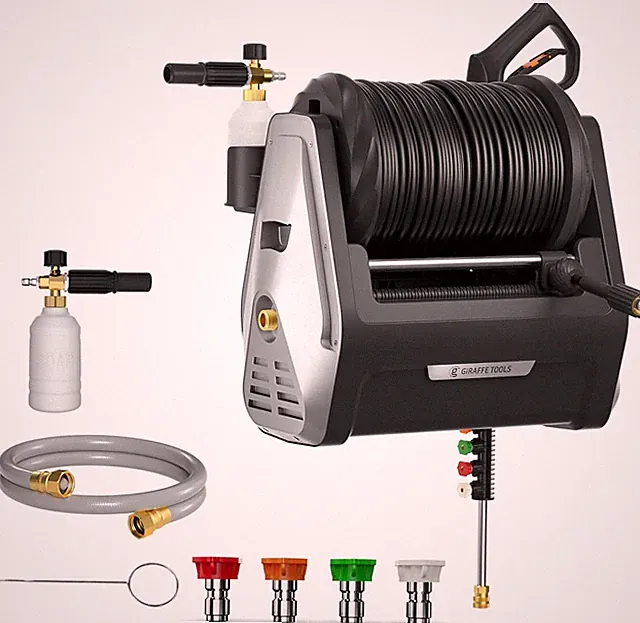 2900PSI Wall Pressure Washer 100ft Hose Auto Rewind 1800W