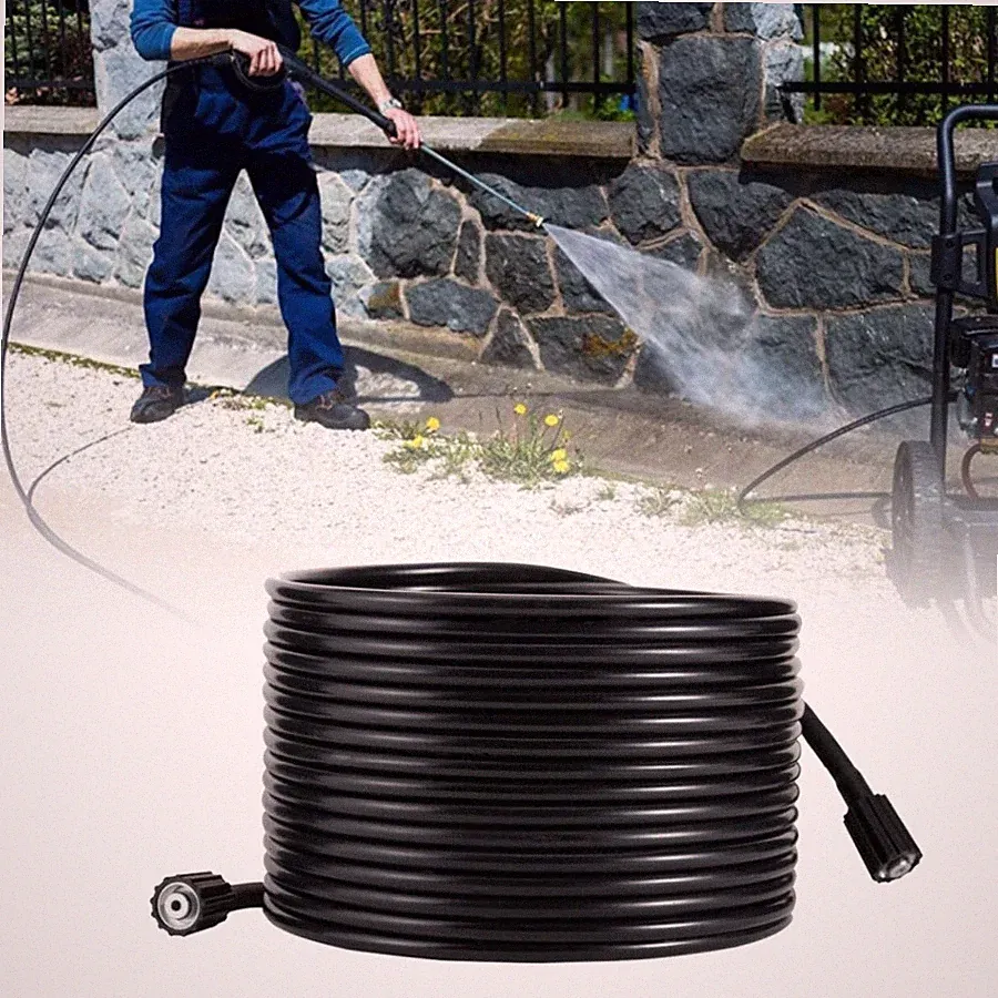 29FT Pressure Washer Hose 1/4'' M22-14mm 3200PSI Kink Resistant Replacement Hose