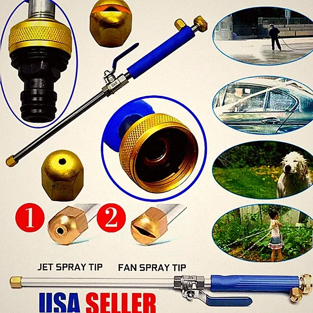 2IN1 High Pressure Power Washer Water Spray Gun Nozzle Wand Attachment USA STOCK