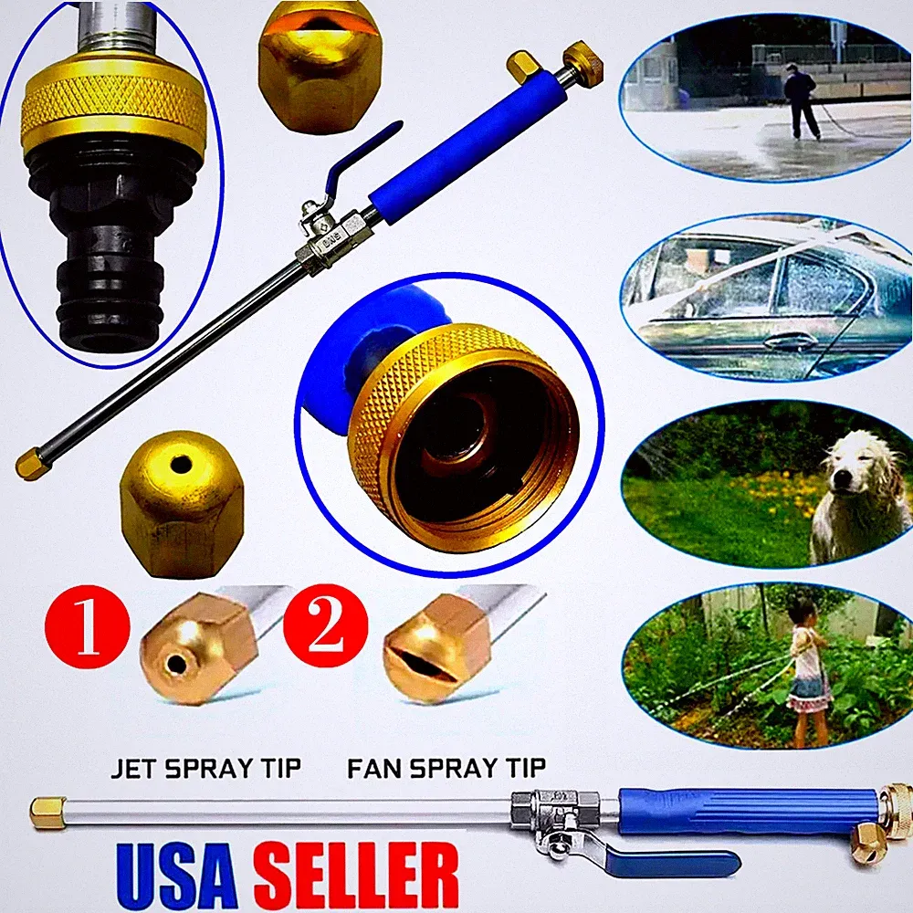 2IN1 High Pressure Power Washer Water Spray Gun Nozzle Wand Attachment USA STOCK