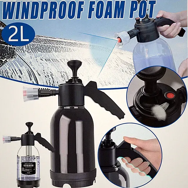2L Hand Pump Foam Sprayer Pneumatic Washer Foam Snow Foam High Pressure Car Wash
