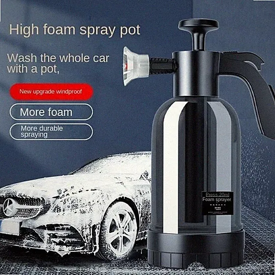 2L High Pressure Car Wash Foam Sprayer Bottle Nozzle Auto Cleaning Detailing