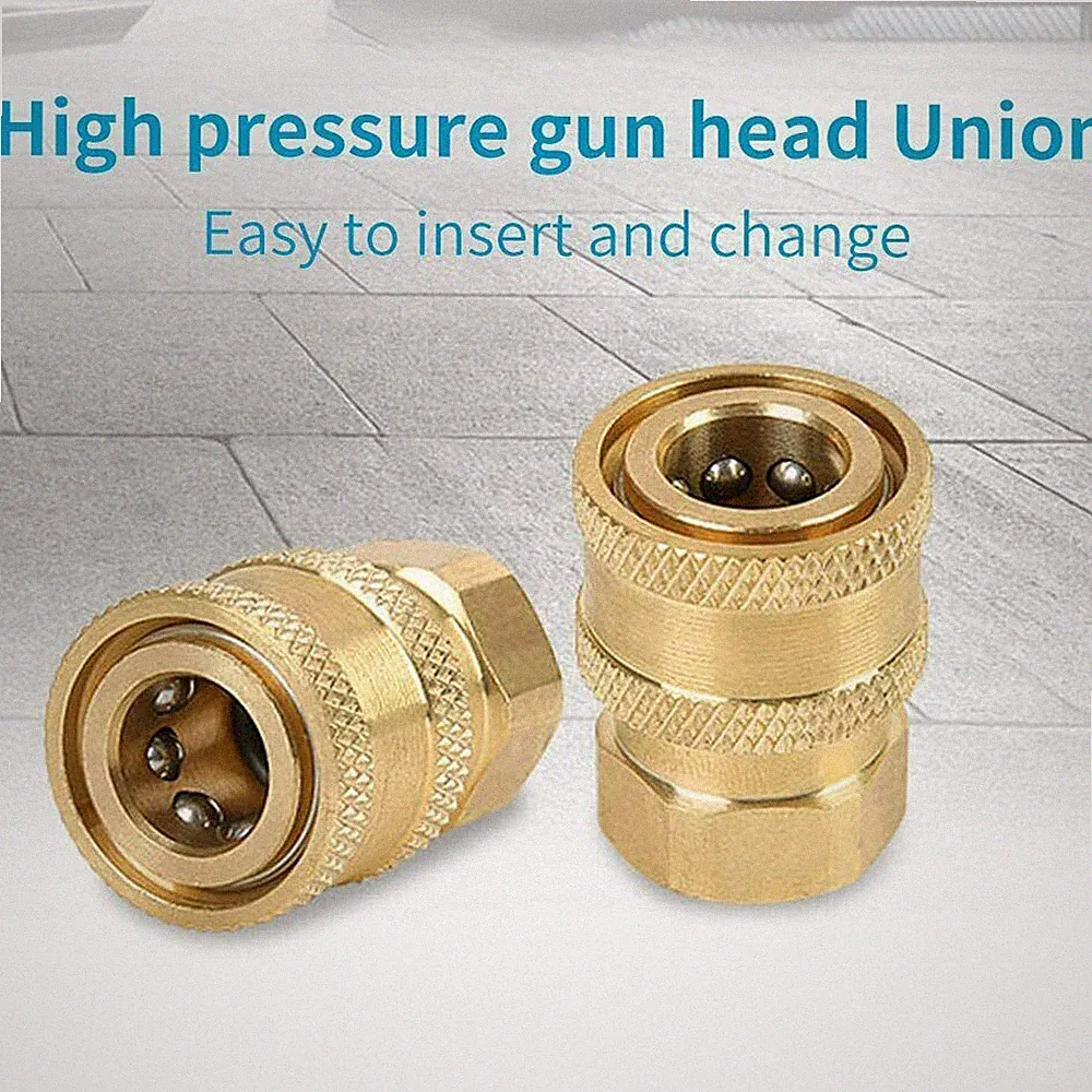 2PACK Pressure Washer Coupler Brass Fittings 1/4 Inch Quick Connect to Female
