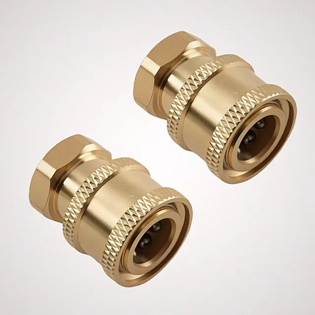 2PC 1/4" Pressure Washer Adapter Brass Quick Connect to Female NPT 5000PSI
