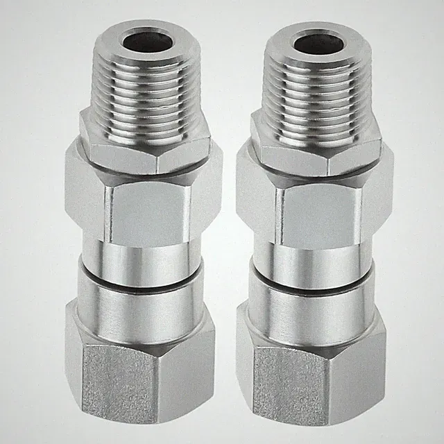 2Pcs 3/8" NPT Stainless Steel Swivel Coupler For Pressure Washer Hose Fittings