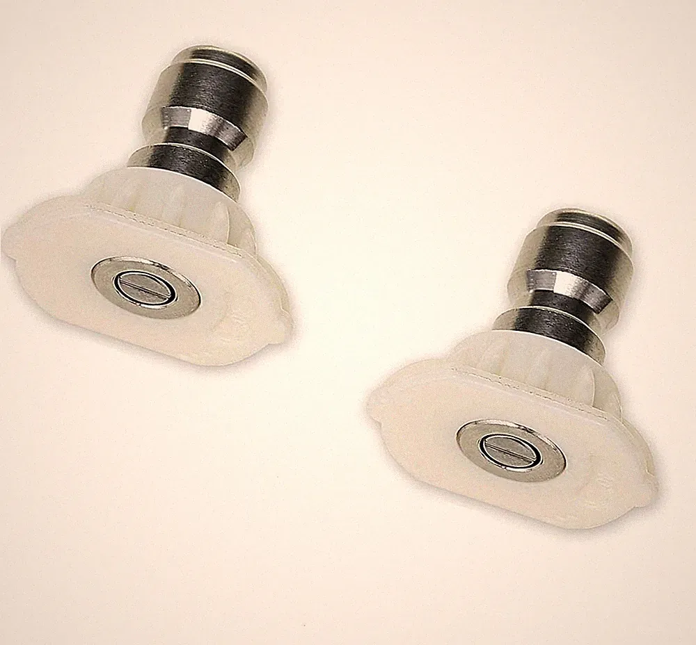 2Pcs 40 Degree White Color Pressure Washer Kit Spray Nozzle Tips Quick Connec...