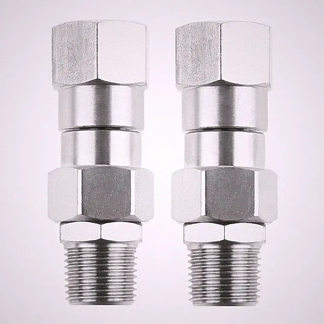 2Pcs For Pressure Washer Hos 3/8" NPT Stainless Steel Swivel Joints Coupleres