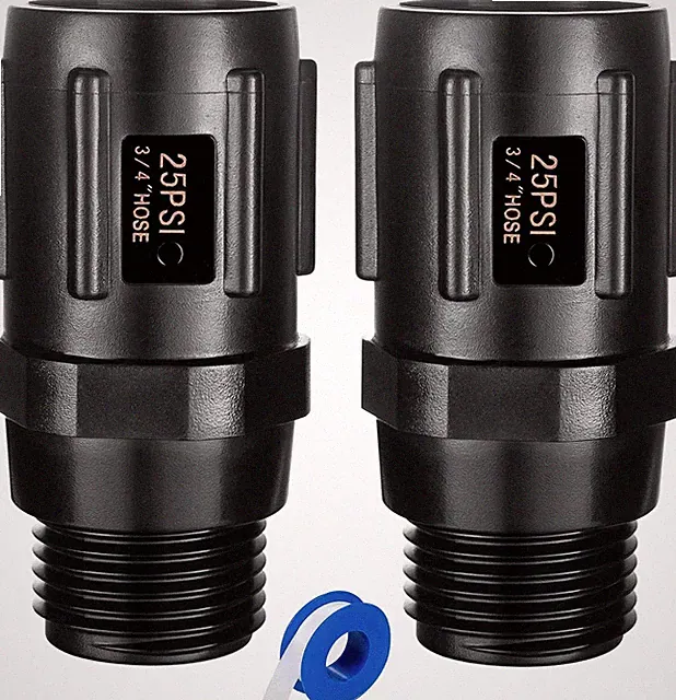 2Pcs Garden Hose Pressure Regulator 25 PSI, 3/4" FHT × 3/4“ MHT, Pressure Reduce