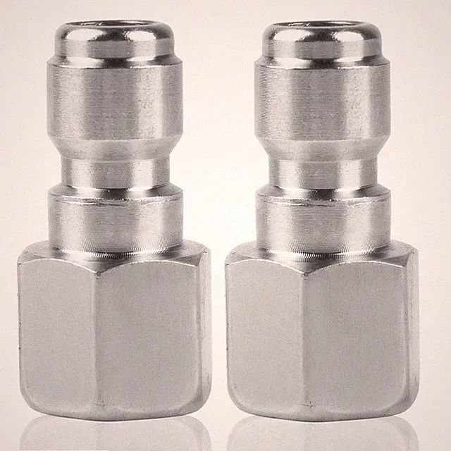 2Pcs Pressure Washer Coupler Stainless Steel 1/4" or 3/8" Male Quick Connect...