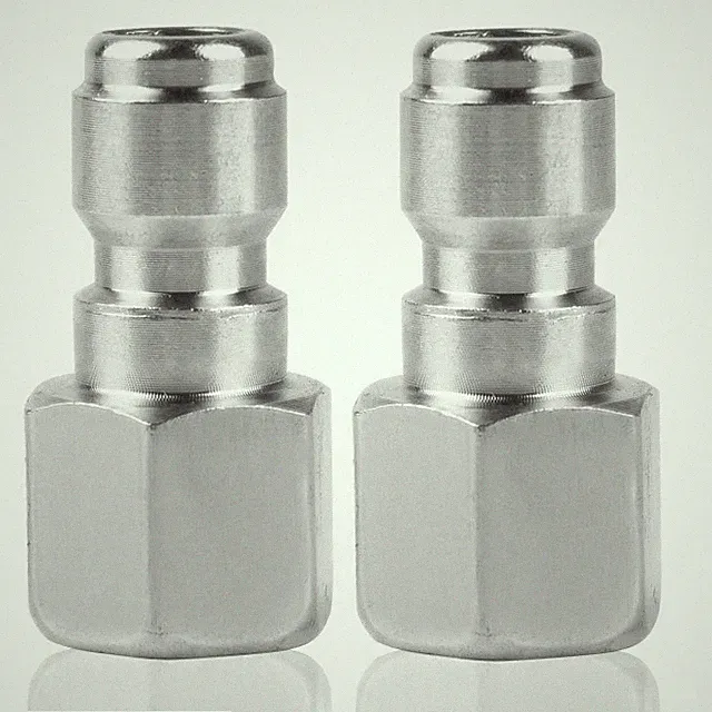 2Pcs Pressure Washer Coupler - Stainless Steel 1/4" or 3/8" Male Quick Connect P