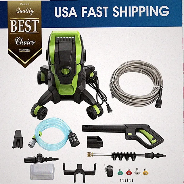 3.0 GPM Electric Pressure Washer - 2500PSI Power Washer with Anti-Tipping Design