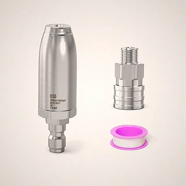 3.0 Orifice Stainless Steel Turbo Nozzle Pressure Washer, 1/4" Quick Connect,...