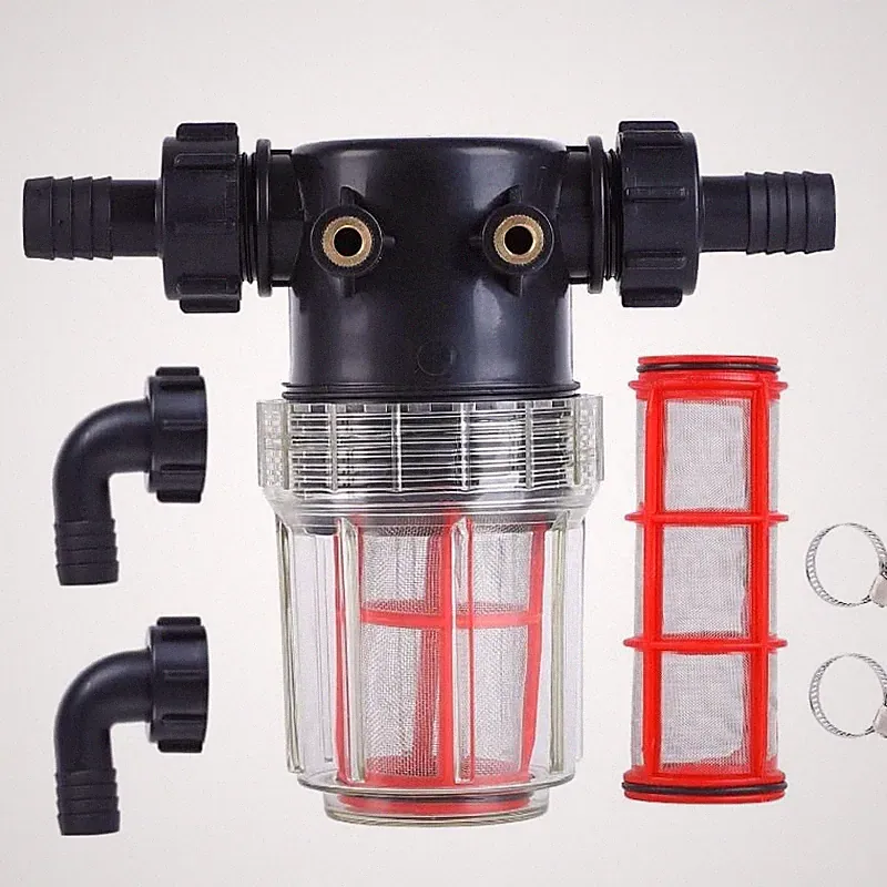 3/4" 1/2" Hose Barb Filter with 40 100 Mesh Screens for Pressure Washer