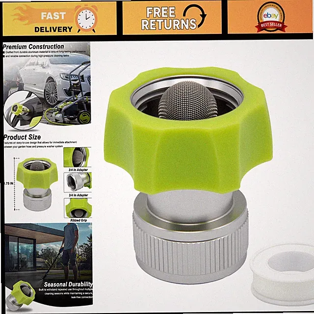 3/4" Aluminum Pressure Washer Hose Adapter for Garden Use - Durable & Reliable