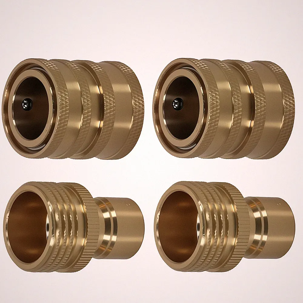 3/4" Brass Adapter Coupler for Pressure Washer Quick Connect Garden Hose 4Pcs