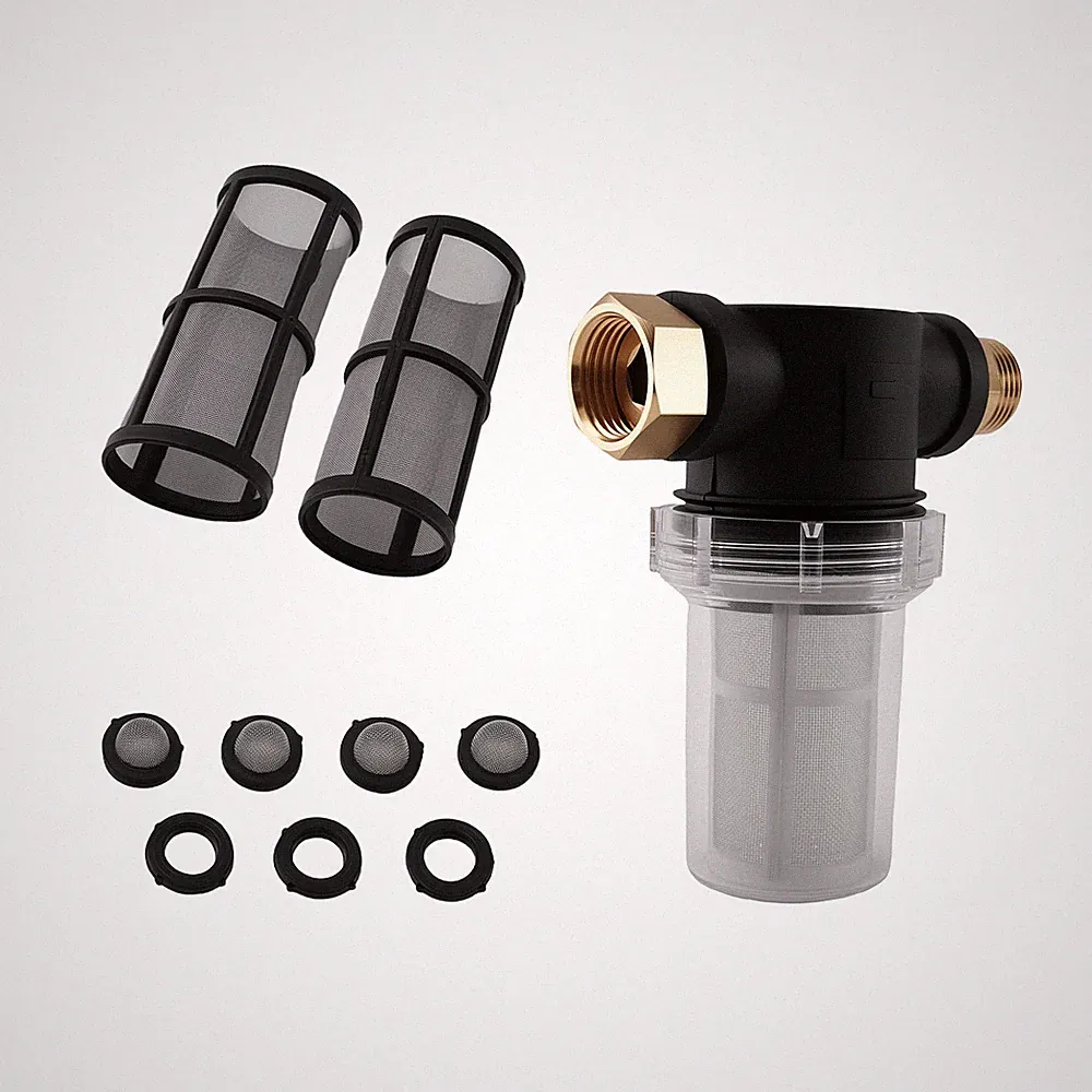 3/4" Brass Garden Hose Filter for Pressure Washer Inlet Water Inline Filter