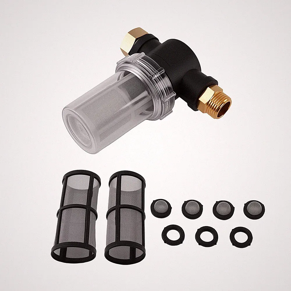 3/4" Brass Inline Filter with Mesh Screen for Pressure Washer Water Cleaner