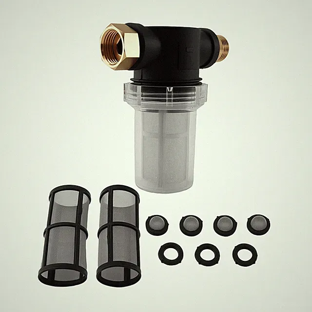 3/4" Brass Inline Filter with Mesh Screen for Pressure Washer Water Cleaner