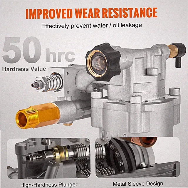 3/4 Inch Horizontal Shaft 3400 PSI 2.5 GPM Pressure Washer Pump Replacement