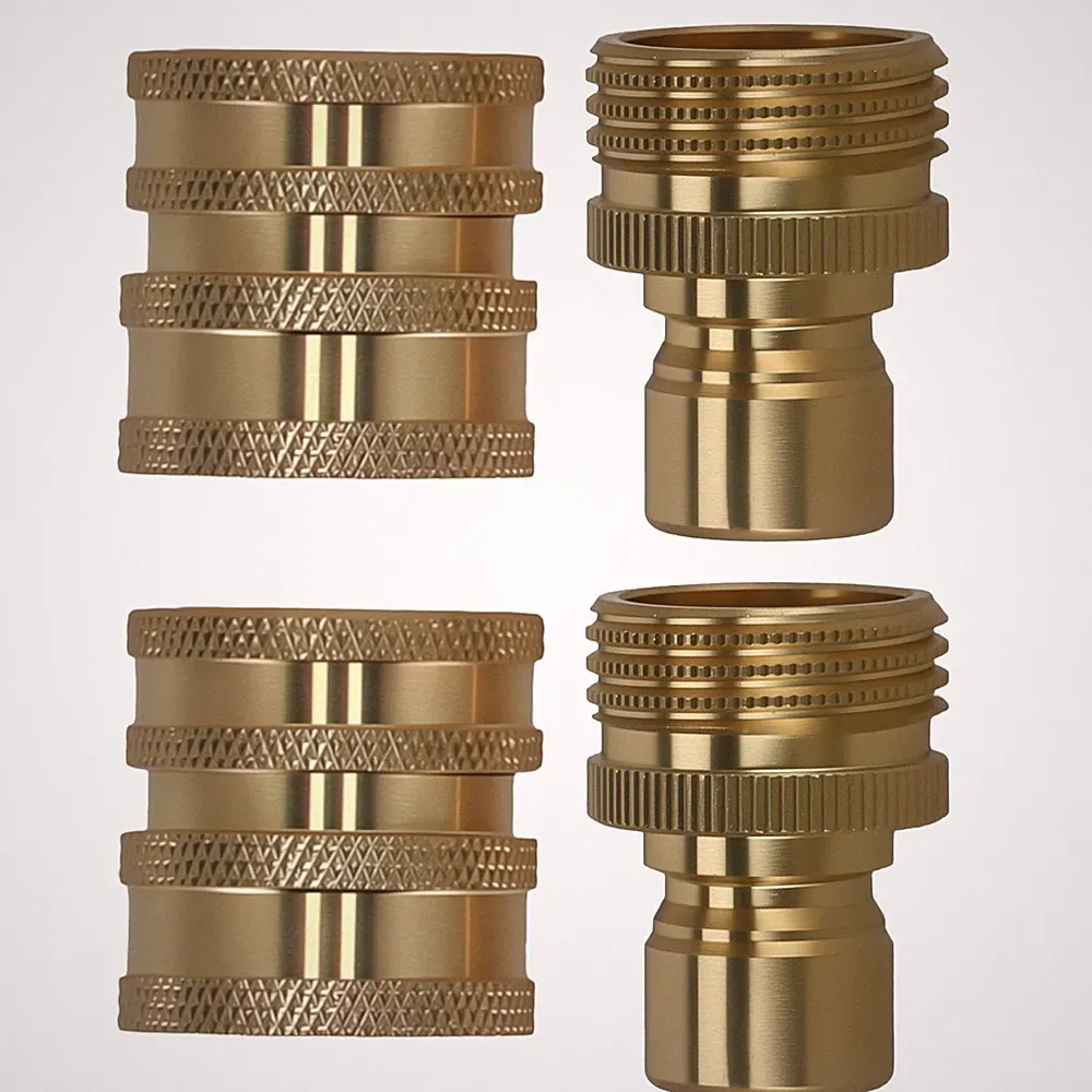 3/4" Pressure Washer Adapter Coupler Brass Quick Connect Garden Hose 4Pcs