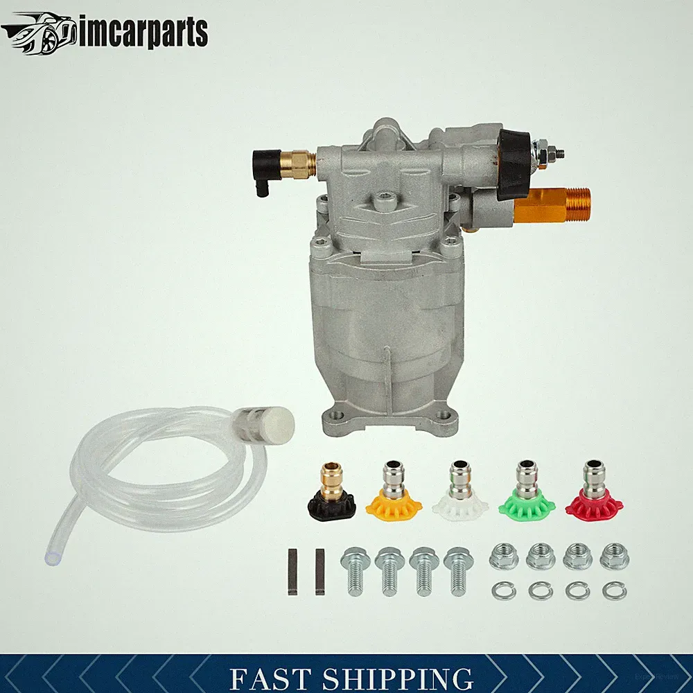 3/4" Pressure Washer Pump Power Shaft Horizontal with 5 Nozzles 2.5GPM 2700psi