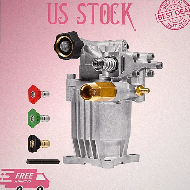 3/4" Shaft Horizontal Pressure Washer Pump 2600-3300 PSI 2.5 GPM Gas Washer
