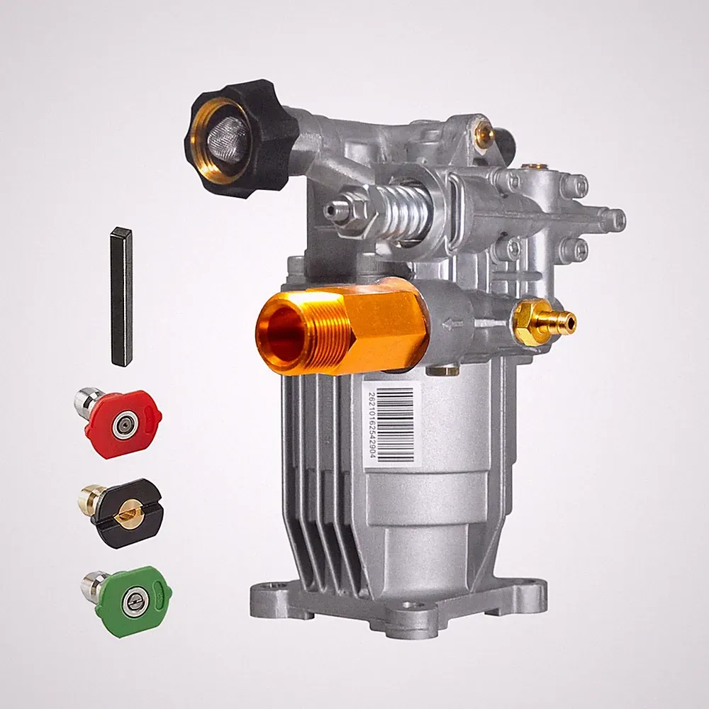 3/4" Shaft Horizontal Pressure Washer Pump - Max 3100 PSI @ 2.5 GPM - Power W...