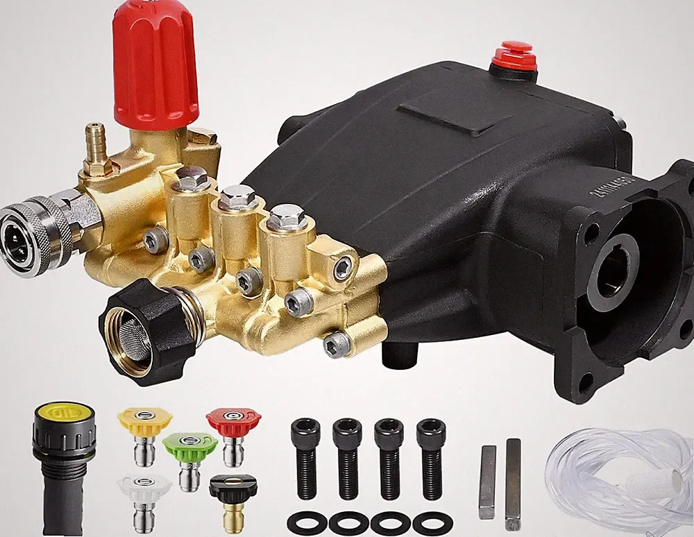 3/4" Shaft Triplex Pressure Washer Pump 2800-3700 PSI 2.5 GPM