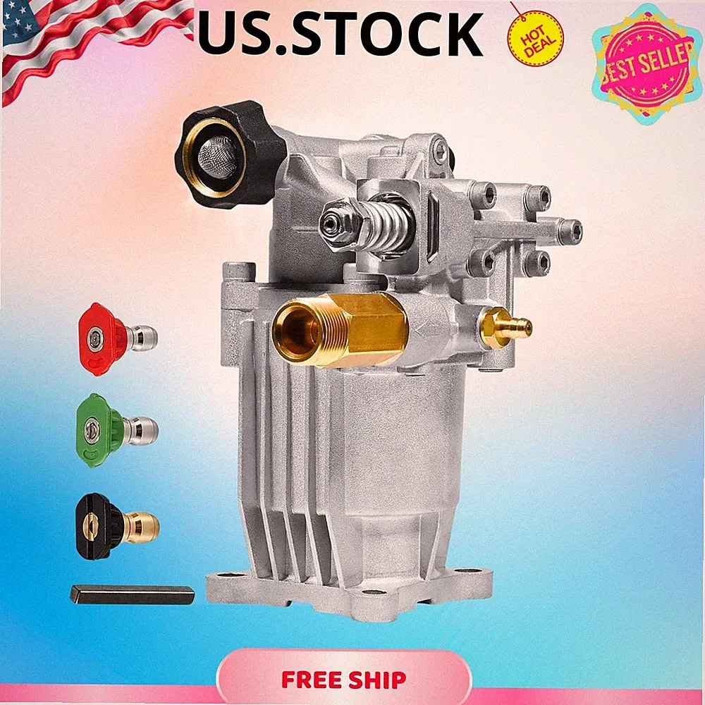 3/4in Horizontal Pressure Washer Pump 2600-3300 PSI 2.5 GPM for Honda Simpson