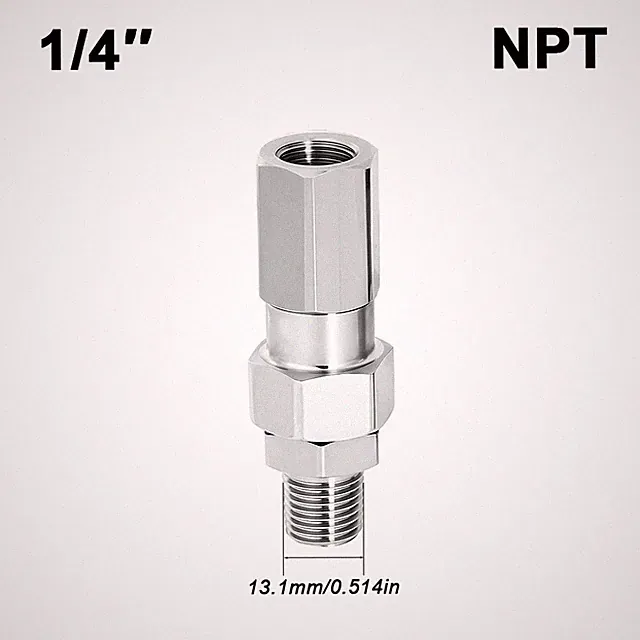 3/8′′&1/4′′ NPT High Pressure Washer Swivel Joint 4500 PSI 360 Degree Rotation C