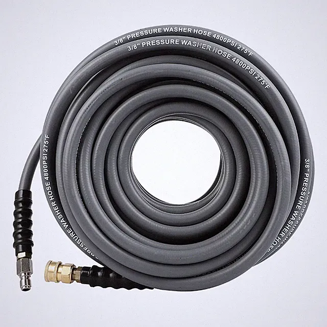 3/8" 4200 psi Hot Water Rubber Pressure Washer Hose 100ft Gray Brand:works