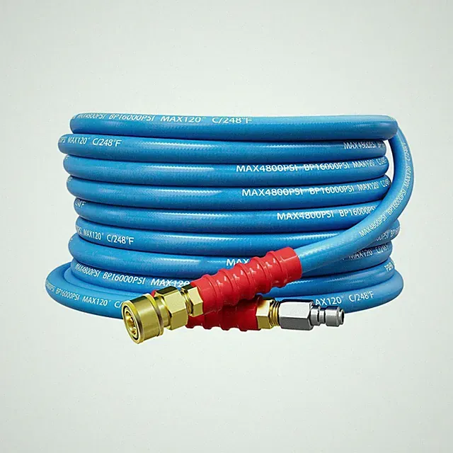 3/8" 4800 psi Hot Water Rubber Pressure Washer Hose 30 ft 248℉ Extension Cable